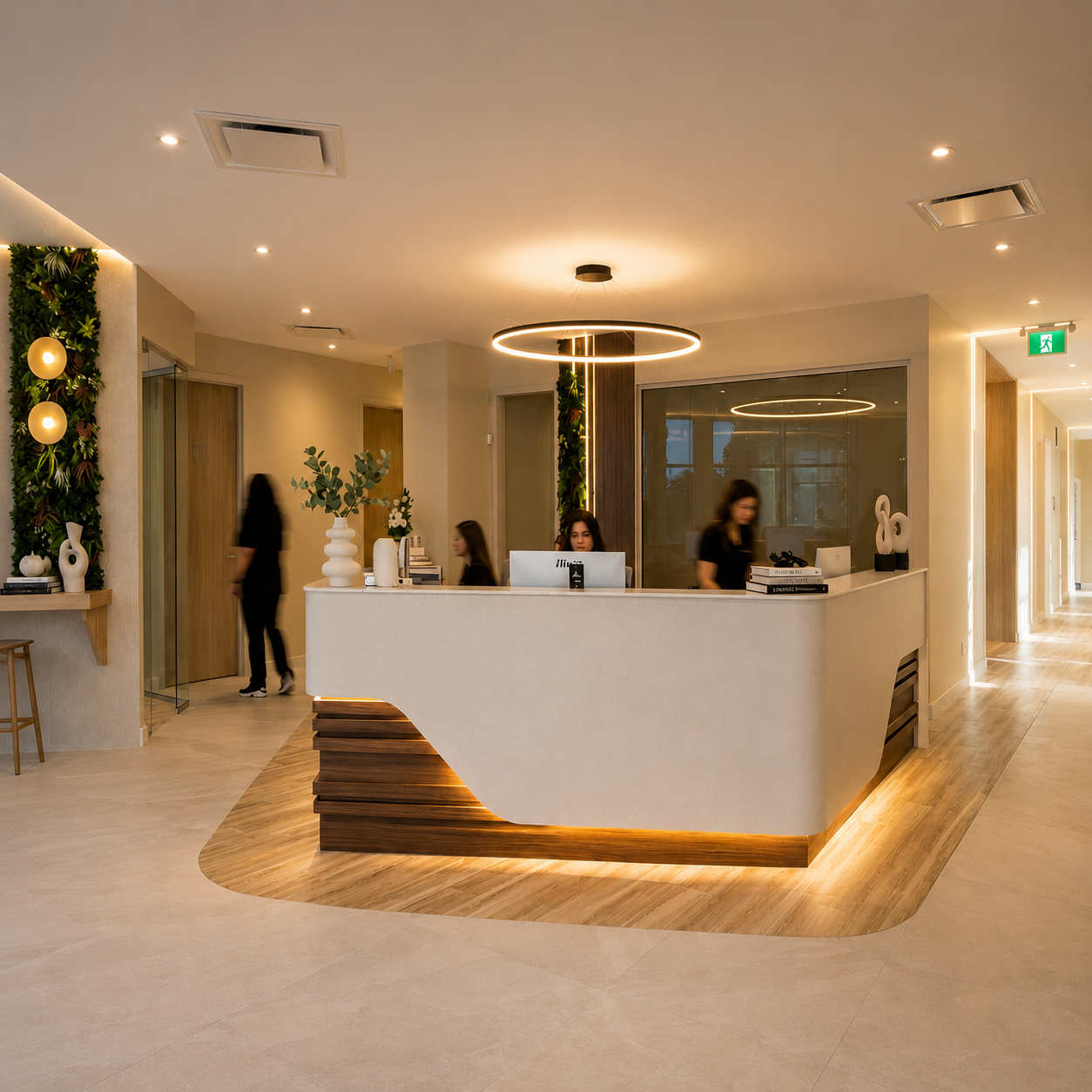 Boutique hotel lobby